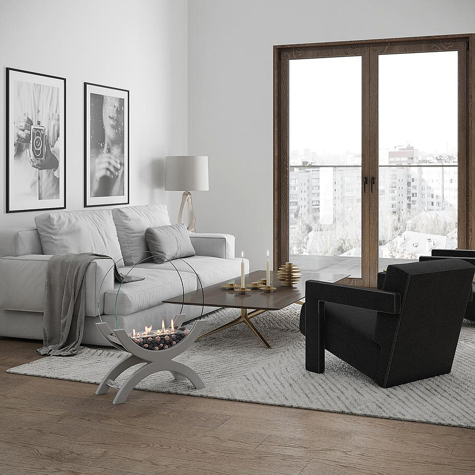Биокамин SteelHeat WOOD 600 белый Биокамин SteelHeat WOOD 600 белый