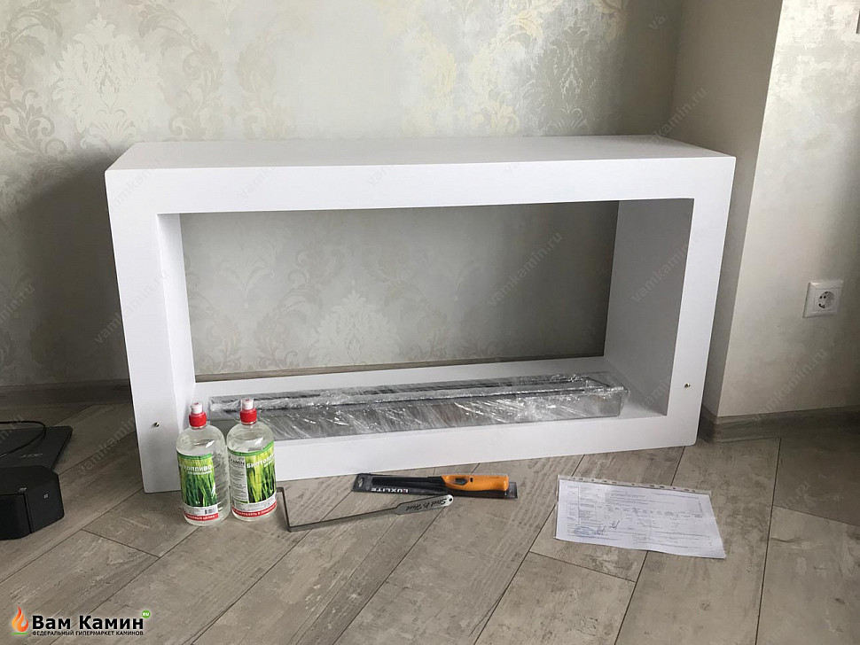 Биокамин SteelHeat FRAME ONE 1000 белый в упаковке Биокамин SteelHeat FRAME ONE 1000 белый в упаковке