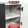 Тумба под ТВ с биокамином SteelHeat LIVORNO IMPULSE 140 см (корпус серый бетон / фасады белый) фото 4